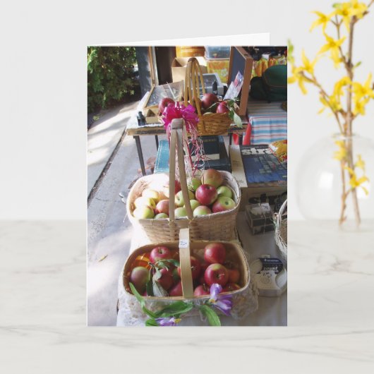 "GRATIS APPELS TE KOOP" Gefeliciteerd Kaart (Gele Bloem)