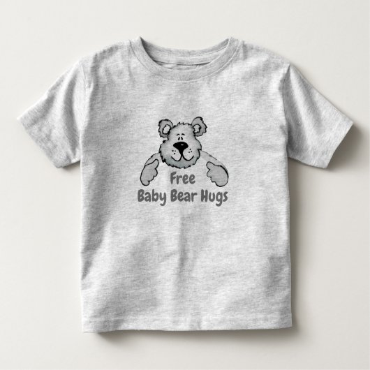 Gratis Baby Beer Knuffels Schattige Beer Quote Kinder Shirts (Voorkant)