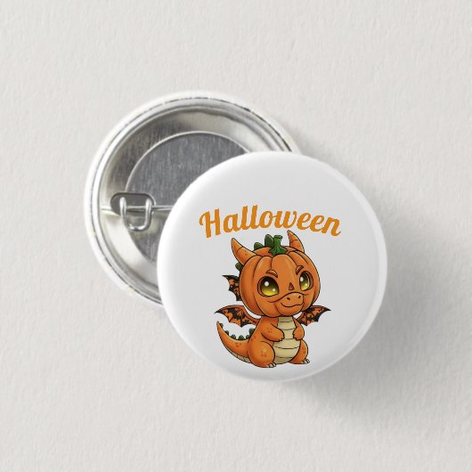 Gratis Baby Draak Pompoen Halloween Knop Ronde Button 3,2 Cm (Voorkant /achterkant)