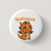 Gratis Baby Draak Pompoen Halloween Knop Ronde Button 3,2 Cm (Voorkant)