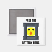 Gratis batterijkippen magneet (Voorkant / Achterkant)