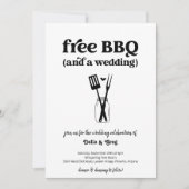 Gratis BBQ Grappige bruiloft uitnodiging (Voorkant)