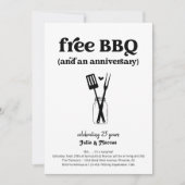 Gratis BBQ Grappige verjaardagsfeest uitnodiging (Voorkant)