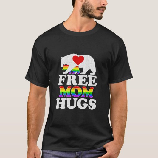 Gratis Beer van mama Hugs Women LGBT Pride Mama T-shirt (Voorkant)