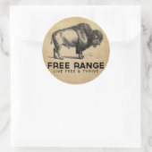 Gratis bereik ronde sticker (Tas)