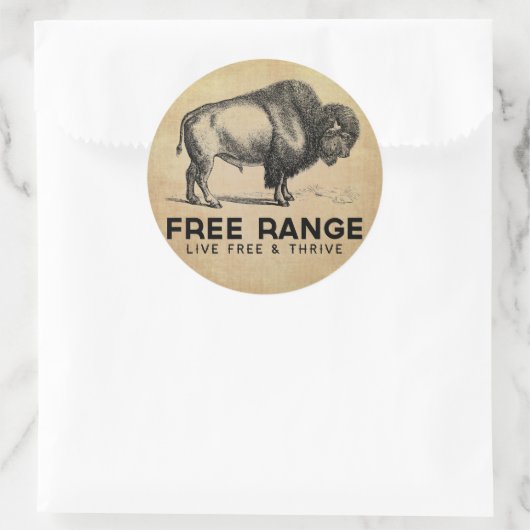 Gratis bereik ronde sticker (Tas)