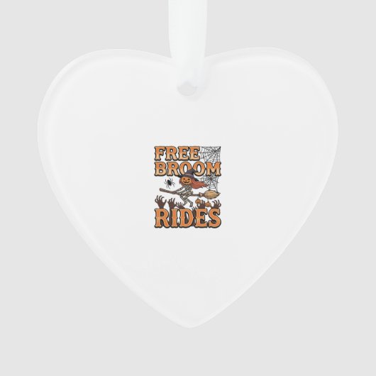 Gratis Bezem Ritten Halloween Heks Skelet Ontwerp_ Ornament (voorkant)