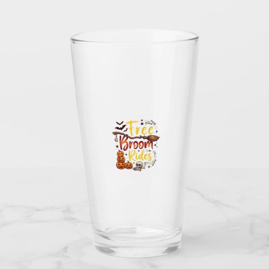 Gratis Bezem Ritten Halloween Pompoenen Schedel Vl Glas (Voorkant)
