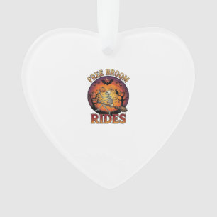 Gratis Bezem Ritten Halloween Skelet Pompoen Zwart Ornament