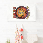 Gratis Bezem Ritten Halloween Skelet Pompoen Zwart Spandoek (Insitu)
