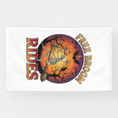Gratis Bezem Ritten Halloween Skelet Pompoen Zwart Spandoek (Horizontaal)