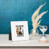 Gratis bezemritten Halloween Heks Geheime Kasteel Fotoplaat (Insitu)