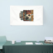 Gratis Bezemritten Halloween Heks Katten Schedels_ Spandoek (Beurs)