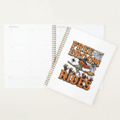 Gratis bezemritten Halloween Heks Skelet Ontwerp_1 Planner (Display)