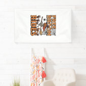 Gratis bezemritten Halloween Heks Skelet Ontwerp_1 Spandoek (Insitu)