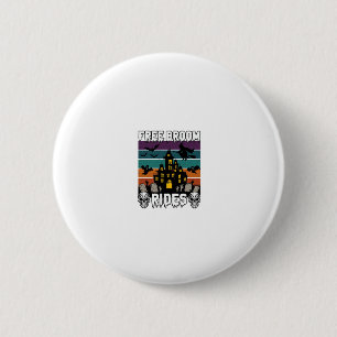 Gratis bezemritten Halloween spookhuis heks Sku Ronde Button 5,7 Cm