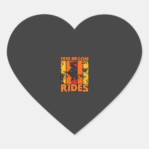Gratis Bezemritten Halloween Vliegende Heks Geest Hart Sticker