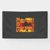 Gratis bezemritten Halloween vliegende heks spook  Spandoek (Horizontaal)