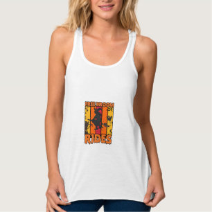 Gratis bezemritten Halloween vliegende heks spook Tanktop