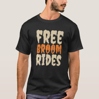 Gratis Bezemritten Heks Griezelig Halloween Spook  T-shirt