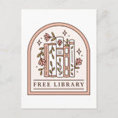 Gratis bibliotheek buurt boek box briefkaart (Voorkant)