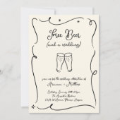 Gratis bier en een huwelijksuitnodiging kaart (Voorkant)