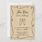 Gratis bier en een huwelijksuitnodiging kaart (Voorkant)