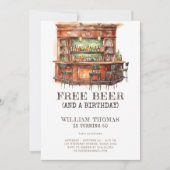 Gratis Bier Grappig Volwassen Verjaardag Elke Leef Kaart (Voorkant)