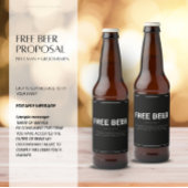 Gratis Bier Groomsman Voorstel Bier Etiket
