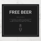 Gratis Bier · Het vragen van Groomsman Gifts · Etiket (Enkel label)