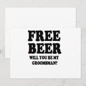 Gratis bier, jij bent mijn bruidegom kaart (Voorkant / Achterkant)