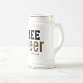 gratis bier morgen grappig drink steinse mok ontwe (Voorkant rechts)