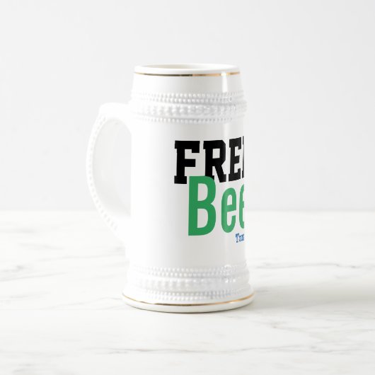 gratis bier morgen grappig steentje bij de dag van bierpul (Voorkant links)