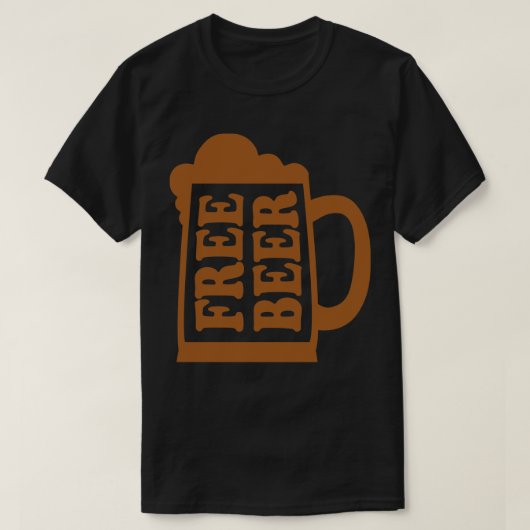 Gratis bier t-shirt (Design voorkant)