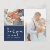 Gratis bij de marine | Weddenfoto Hartelijk dank Briefkaart (Voorkant)