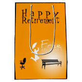 Gratis bij laatste Happy Retirement Gift-tas Medium Cadeauzakje (Achterkant)