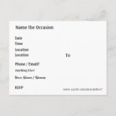 Gratis bij Last ! SRF Uitnodiging Briefkaart (Achterkant)