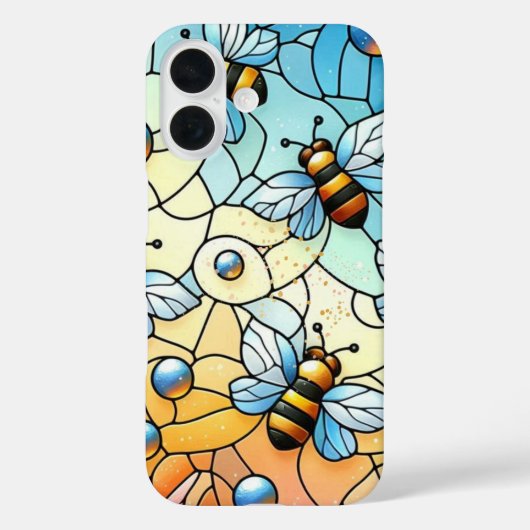 Gratis Bijen Gebrandschilderd Glas  Case-Mate iPhone Case (Achterkant)