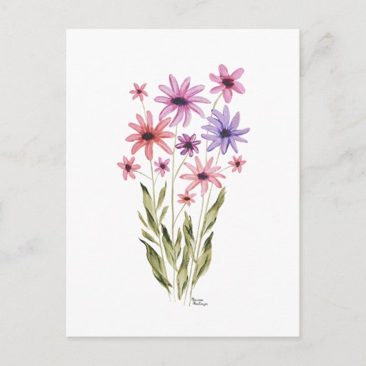 Gratis Bloemboeket Foto Print Briefkaart (Voorkant)