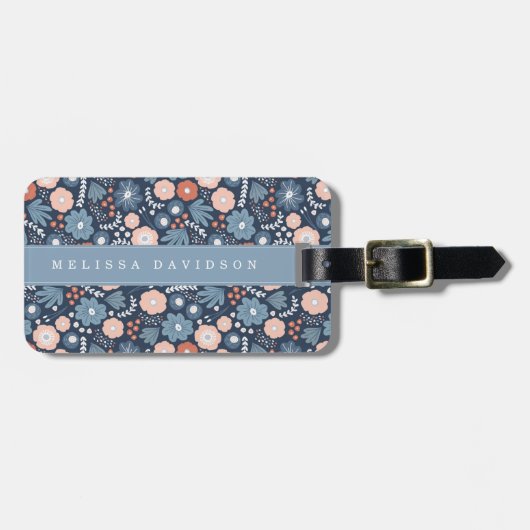 Gratis Bloemen Bagage Label (Voorkant horizontaal)