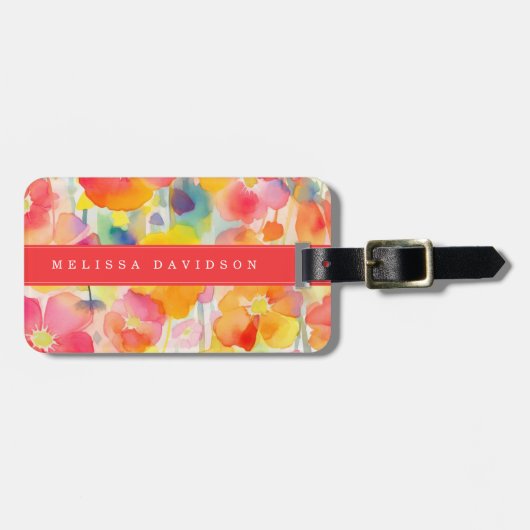 Gratis Bloemen Bagage Label (Voorkant horizontaal)