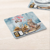 Gratis boeken kartonnen onderzetters (Schuin)