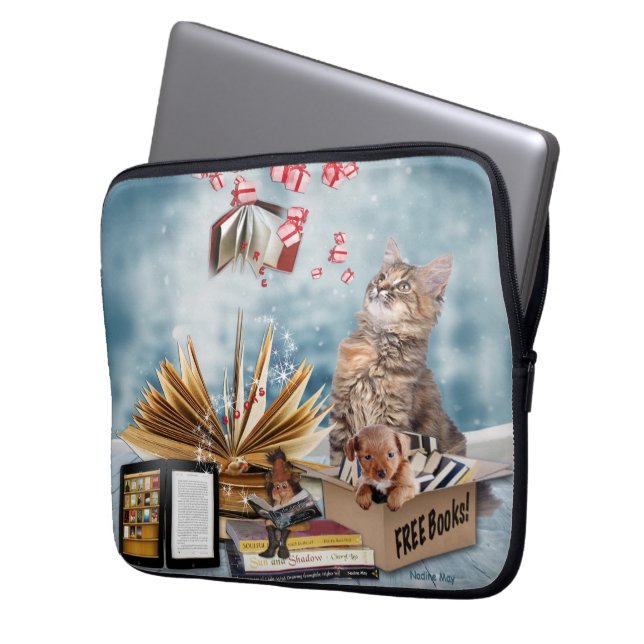 Gratis boeken laptop sleeve (Voorkant Links)