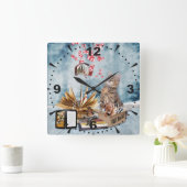 Gratis boeken met een kerstkeuken vierkante klok (Huis)