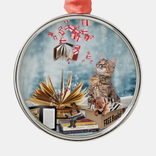 Gratis boeken metalen ornament (Voorkant)