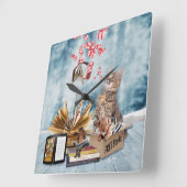 Gratis boeken vierkante klok (Hoek)