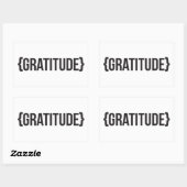 Gratis - Brackset - zwart en wit Rechthoekige Sticker (Vel)