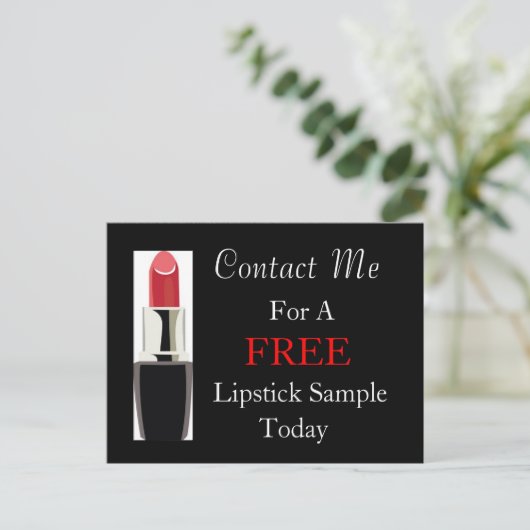 Gratis Briefkaart met lipstick (Staand voorkant)