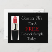 Gratis Briefkaart met lipstick (Voorkant / Achterkant)