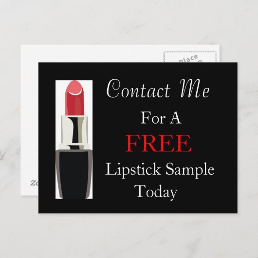 Gratis Briefkaart met lipstick (Voorkant / Achterkant)
